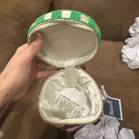 VIRAL Marshalls Beaded Raspberry Jam Bag with Chain - Picture 4 of 5